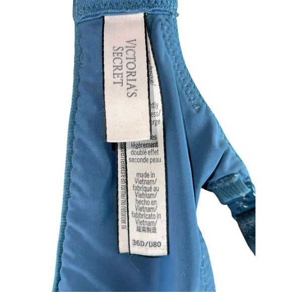 Victoria secrets 36D soft Tshirt lightly lined wireless blue bra - Picture 4 of 4